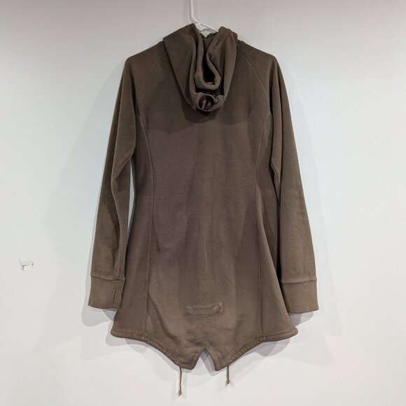 Bench Fleece Trench Jacket Beige Tan Brown Size Large - Picture 2 of 6